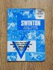 Swinton v St Helens Aug 1985 Rugby League Programme