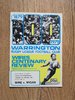 Warrington v Wigan Jan 1980 Rugby League Programme