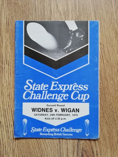 Widnes v Wigan Feb 1979 Challenge Cup