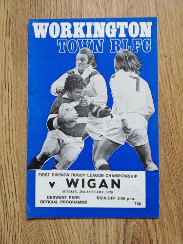 Workington v Wigan Jan 1979 Rugby League Programme