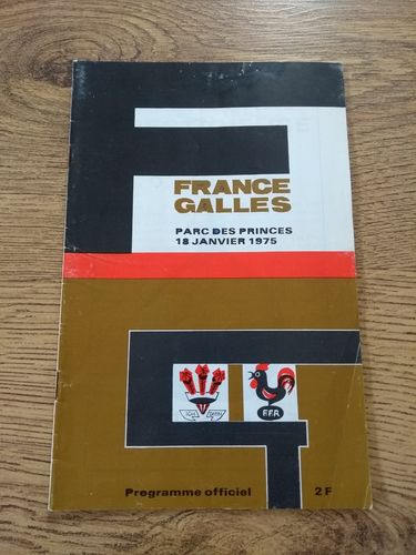 France v Wales 1975 Signed Rugby Programme