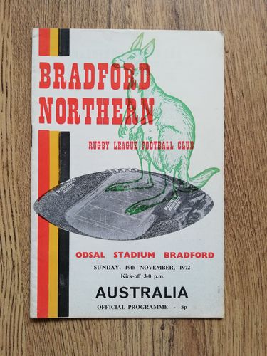 Bradford Northern v Australia Nov 1972