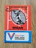 Carlisle v Wigan Aug 1982 Rugby League Programme