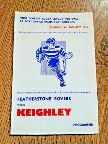 Featherstone Rovers v Keighley Jan 1975 Rugby League Programme