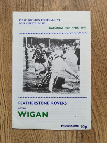 Featherstone v Wigan Apr 1977 Rugby League Programme