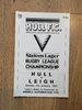 Hull v Leigh Jan 1981 Rugby League Programme