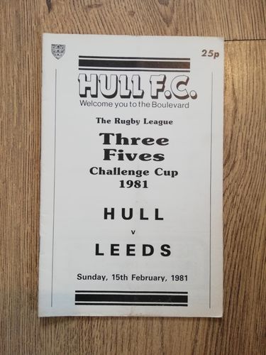Hull v Leeds Feb 1981 Challenge Cup