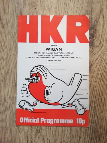Hull KR v Wigan Sept 1976 Rugby League Programme