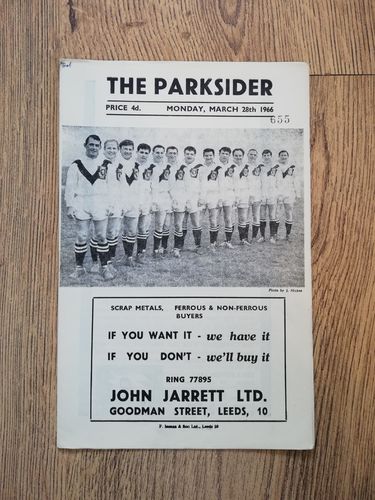 Hunslet v Batley Mar 1966 Rugby League Programme