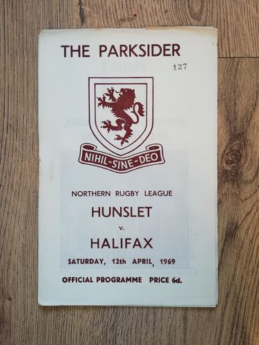Hunslet v Halifax Apr 1969 Rugby League Programme