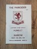 Hunslet v Barrow Apr 1970 Rugby League Programme