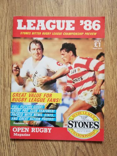'Stones League '86' Open Rugby Special 1986 Magazine