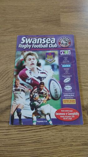 Swansea v Caerphilly Jan 2000 Rugby Programme