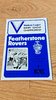 Featherstone Rovers v Widnes Sept 1982 Rugby League Programme