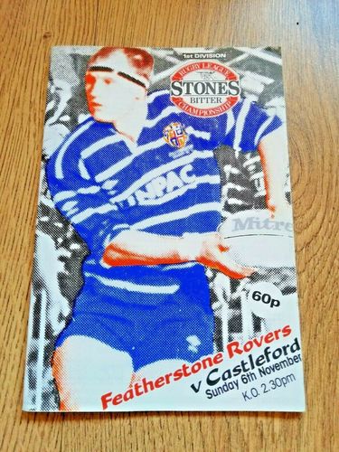 Featherstone Rovers v Castleford Nov 1988 Rugby League Programme