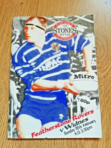 Featherstone Rovers v Widnes Feb 1989