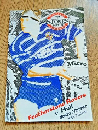 Featherstone Rovers v Hull Mar 1989 Rugby League Programme