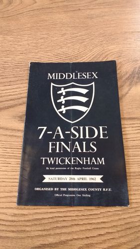 Middlesex Sevens Apr 1962 Rugby Programme