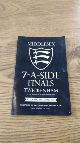 Middlesex Sevens Apr 1964 Rugby Programme