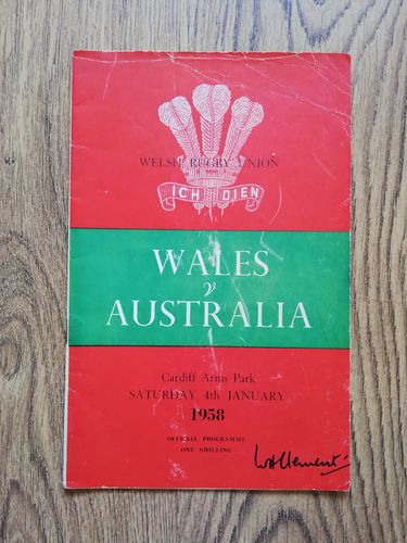 Wales v Australia 1958