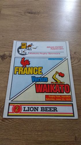 Waikato v France June 1979 Rugby Programme
