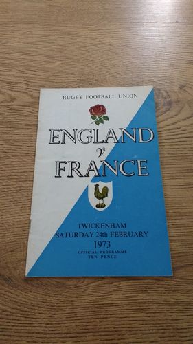 England v France 1973 Signed Rugby Programme