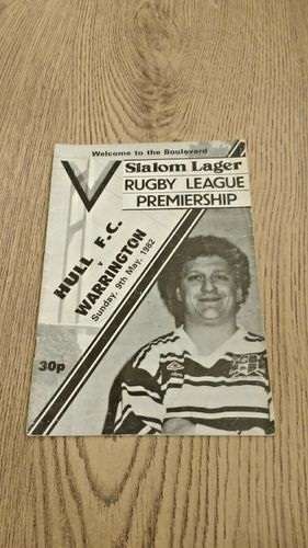 Hull v Warrington May 1982 Rugby League Programme