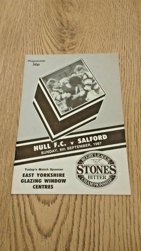 Hull v Salford Sept 1987 Rugby League Programme