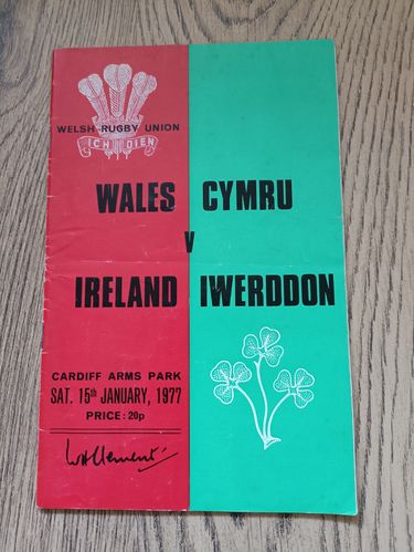 Wales v Ireland Jan 1977