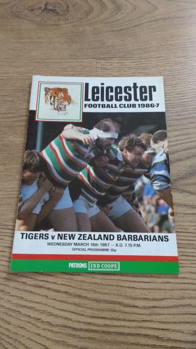Leicester v New Zealand Barbarians Mar 1987