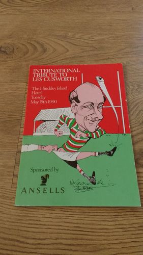 International Tribute to Les Cusworth 1990 Signed Rugby Dinner Menu