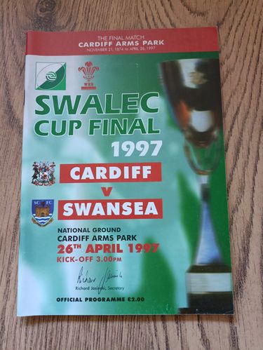 Cardiff v Swansea 1997 Swalec Cup Final Rugby Programme