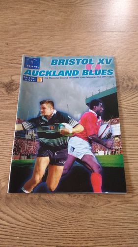 Bristol XV v Auckland Blues Feb 1997 Rugby Programme