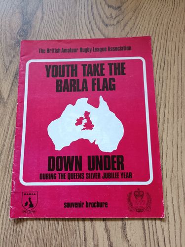 BARLA Youth Tour to Australia and New Zealand 1977 Rugby League Brochure