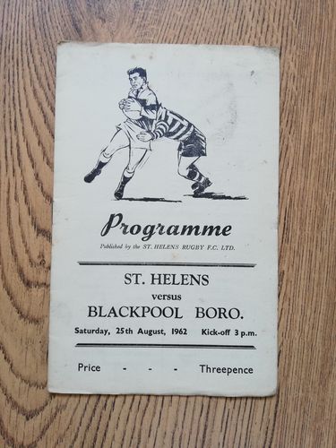 St Helens v Blackpool Borough Aug 1962
