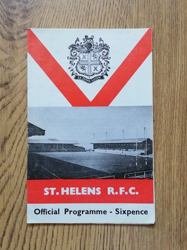 St Helens v Leigh Dec 1966 Rugby League Programme