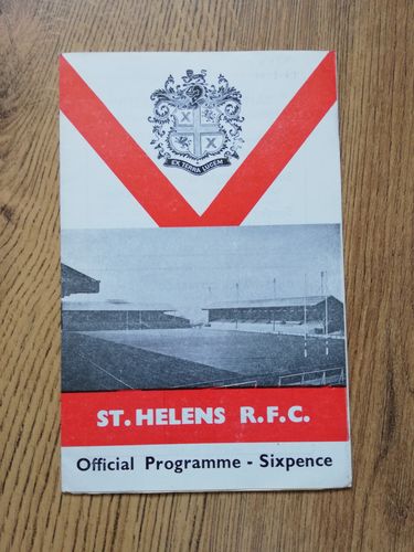 St Helens v Rochdale Hornets Mar 1967