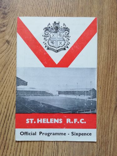 St Helens v Bradford Northern 1967 Play-Off Quarter-Final Rugby League Programme