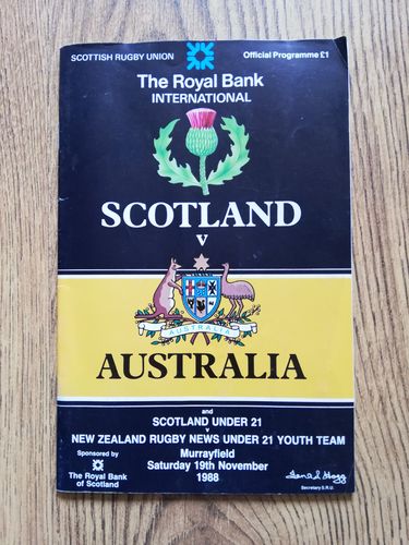 Scotland v Australia 1988