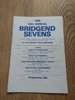 Bridgend Sevens 1985 Rugby Programme
