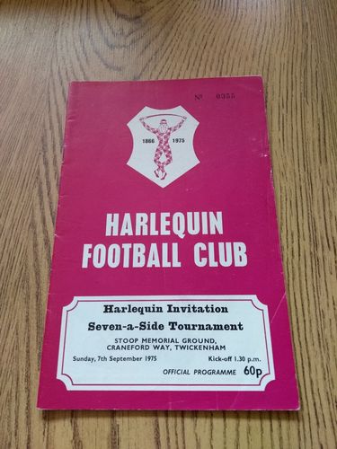 Harlequins Sevens 1975 Rugby Programme
