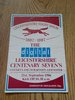 Leicestershire Centenary Sevens 1986 Rugby Programme