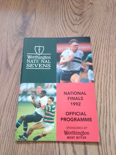 Worthington National Sevens Finals 1992 Rugby Programme