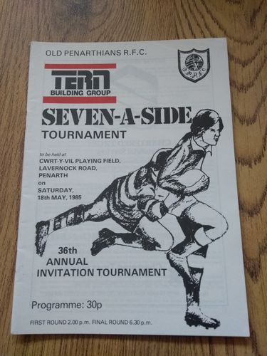 Old Penarthians Sevens May 1985 Rugby Programme