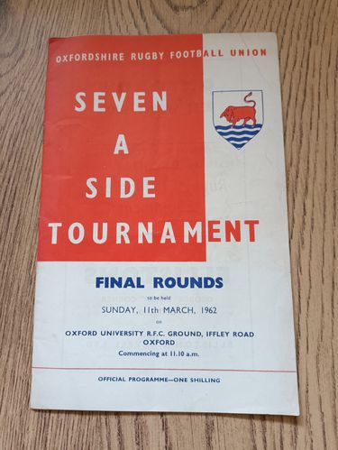 Oxfordshire Sevens Final Rounds March 1962