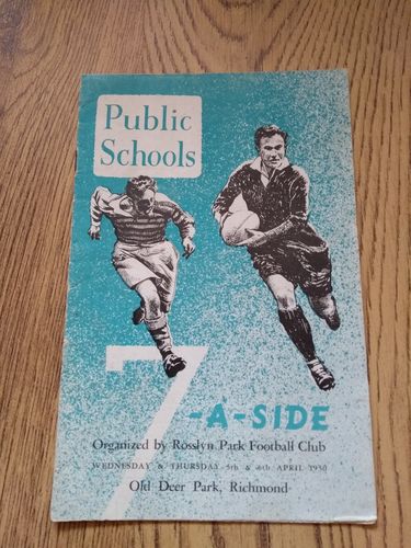 Rosslyn Park Public Schools Sevens Apr 1950 Rugby Programme
