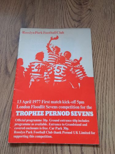 London Floodlit Sevens Apr 1977 Rugby Programme