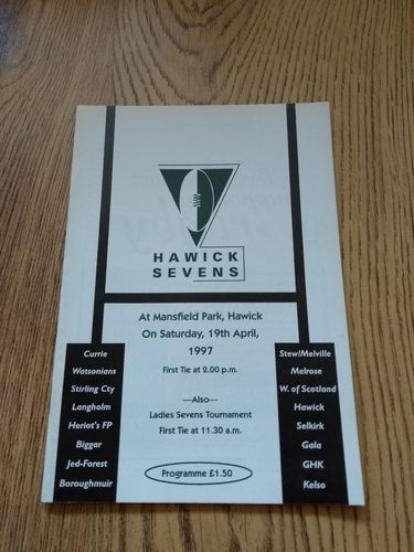 Hawick Sevens Apr 1997 Rugby Programme