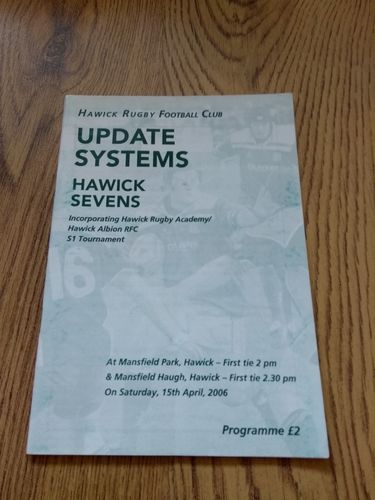 Hawick Sevens Apr 2006 Rugby Programme