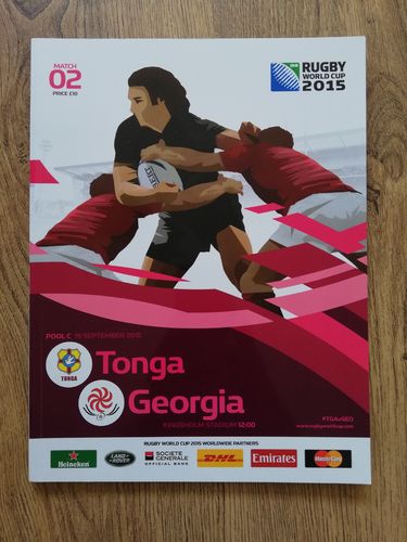Tonga v Georgia 2015 Pool C Rugby World Cup Programme